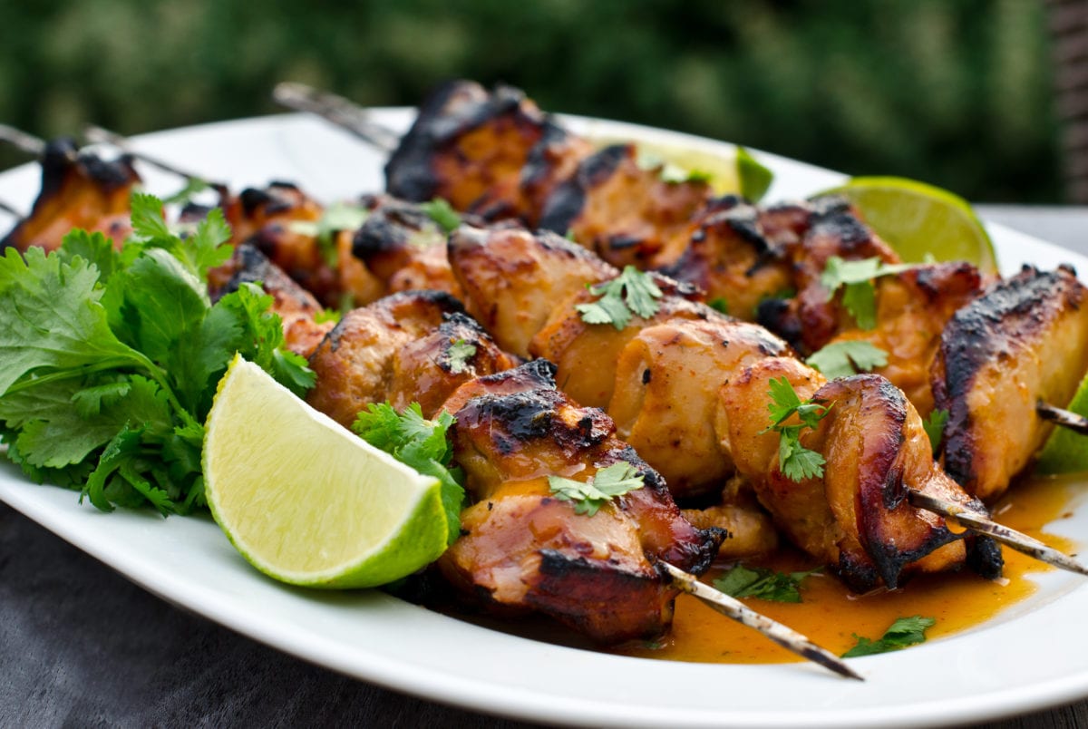 Grilled Honey, Lime & Sriracha Chicken Skewers | Recipe Cloud App