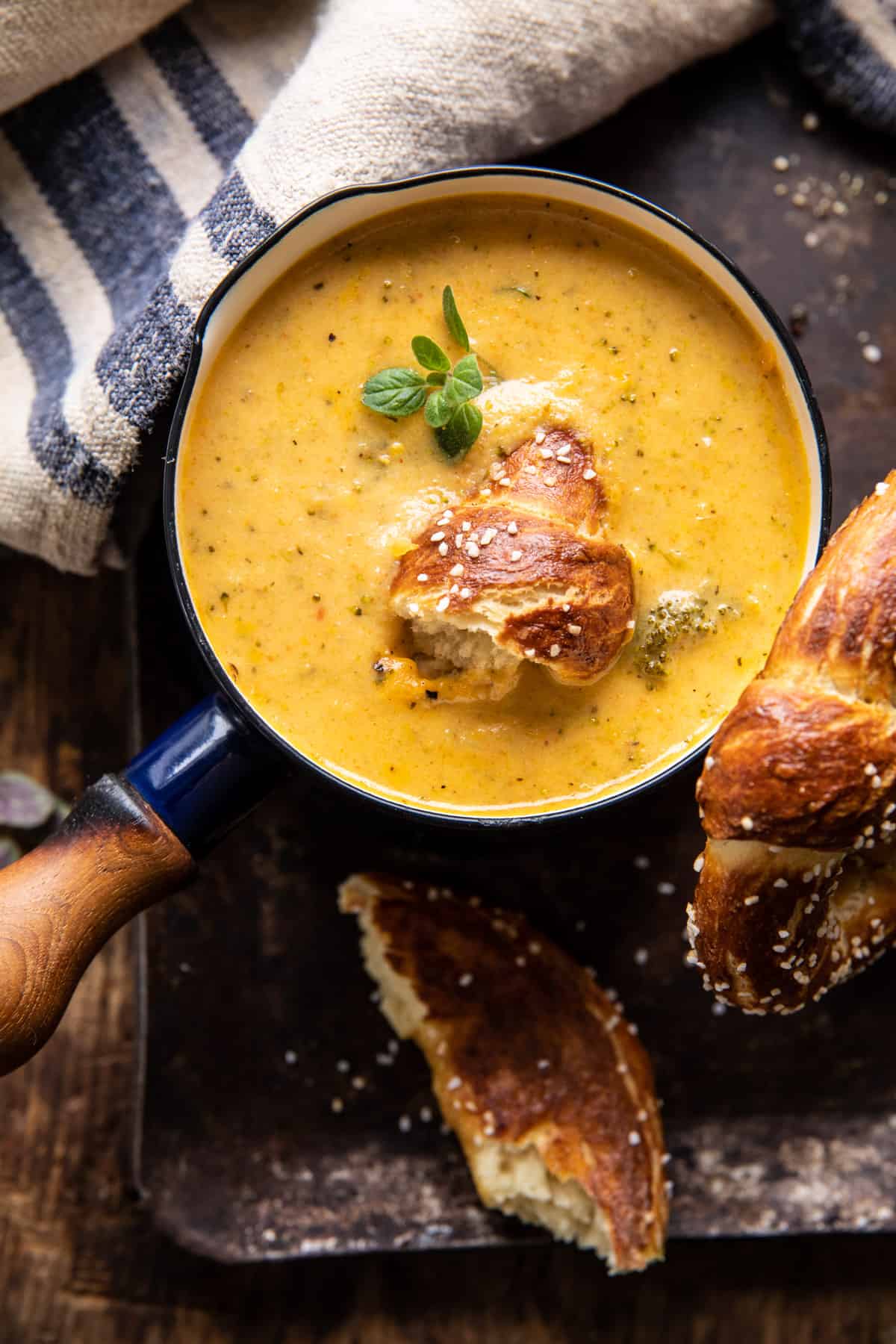 Lighter Creamy Broccoli Cheddar Soup. | Recipe Cloud App
