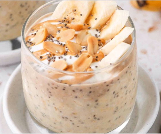 Peanut Butter Banana Overnight Oats | Recipe Cloud App