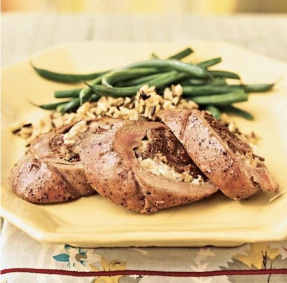 Fig And Blue Cheese-Stuffed Pork Tenderloin Recipe | Recipe Cloud App