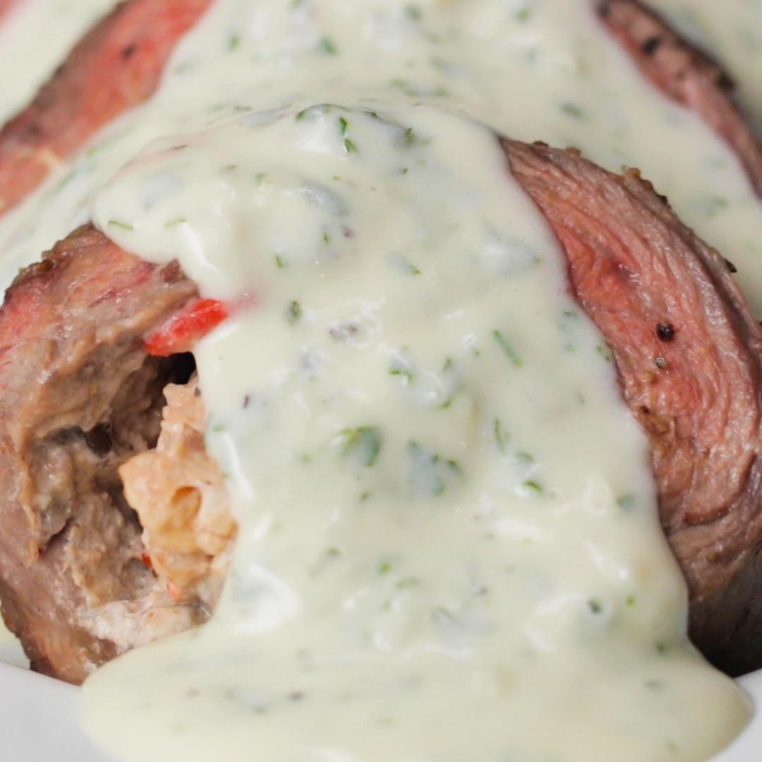 Flank Steak & Lobster: Surf And Turf Steak Roll Up | Recipe Cloud App