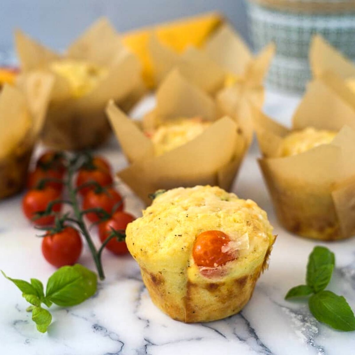 Tomato, Basil & Parmesan Muffins | Recipe Cloud App
