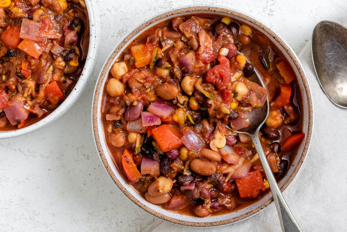 Vegan Bean Chili - Slow Cooker, Instant Pot, Stove | Recipe Cloud App