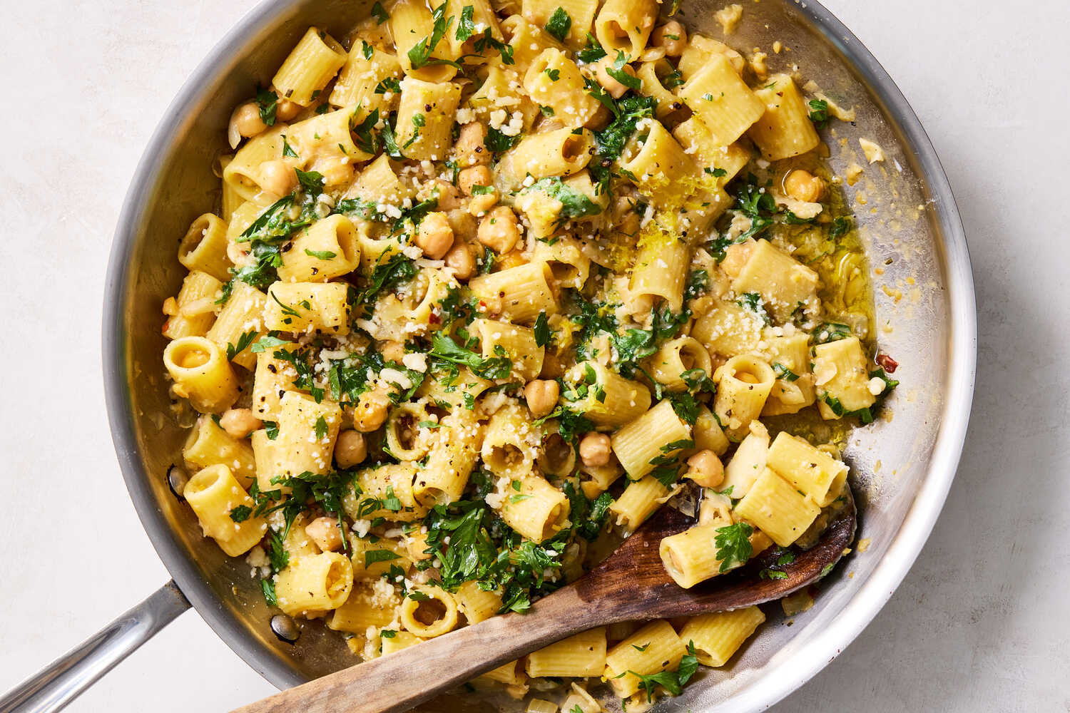 Lemony Pasta With Chickpeas And Parsley Recipe | Recipe Cloud App