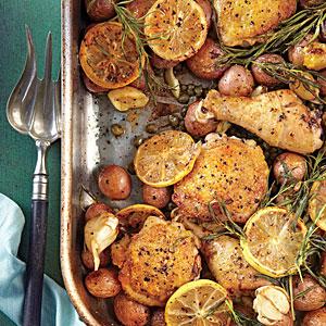Lemon-Rosemary-Garlic Chicken and Potatoes | Recipe Cloud App