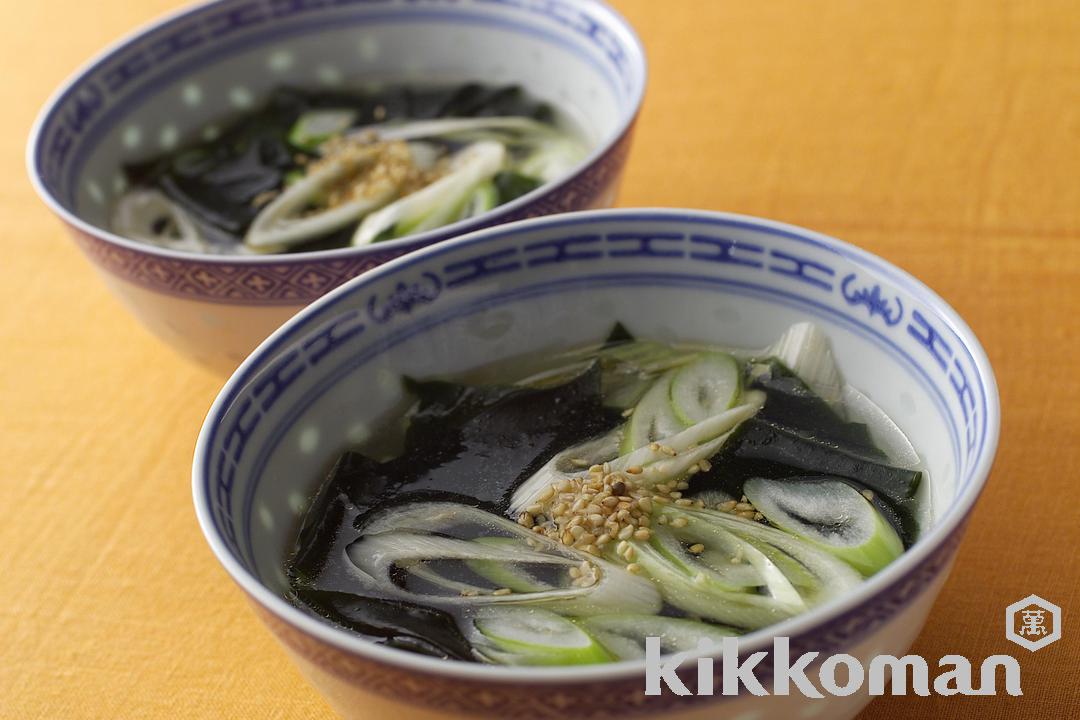 Wakame Seaweed And Japanese Long Onion Soup - Kikkoman Corporation | Recipe Cloud App