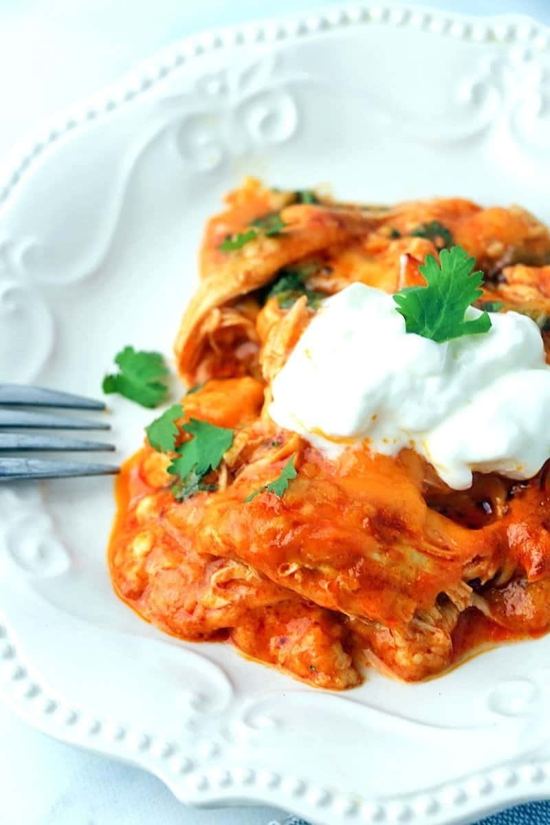 Low Carb Chicken Enchilada Casserole | Recipe Cloud App