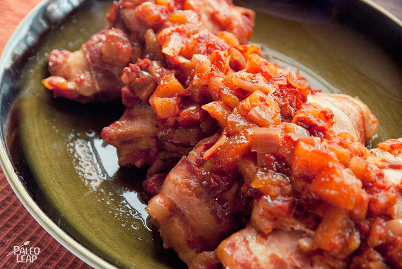 Slow Cooked Bacon-Wrapped Chicken | Paleo Leap | Recipe Cloud App