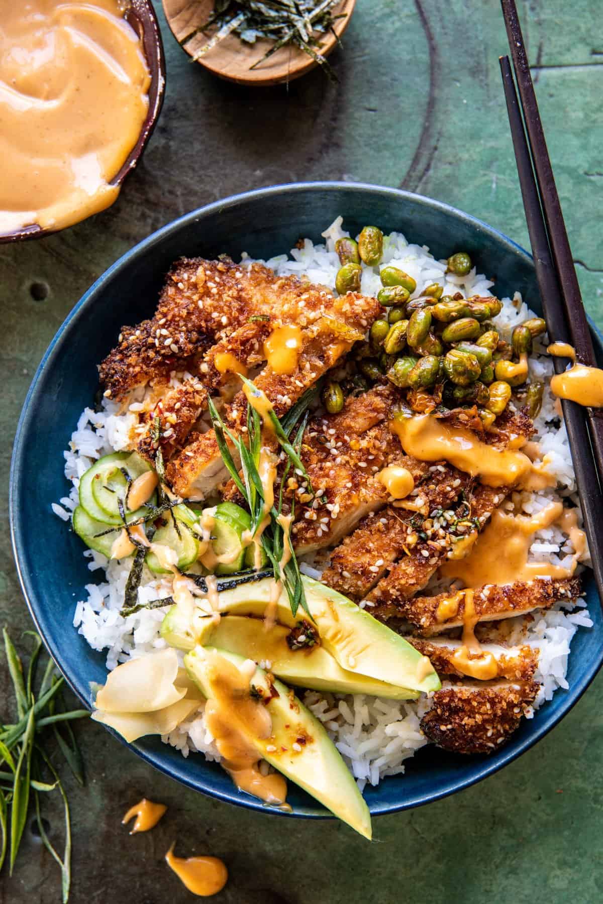 Crispy Chicken Katsu Bowls. | Recipe Cloud App