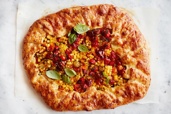 Roasted Tomato And Corn Pie With Cheddar Crust Recipe | Recipe Cloud App