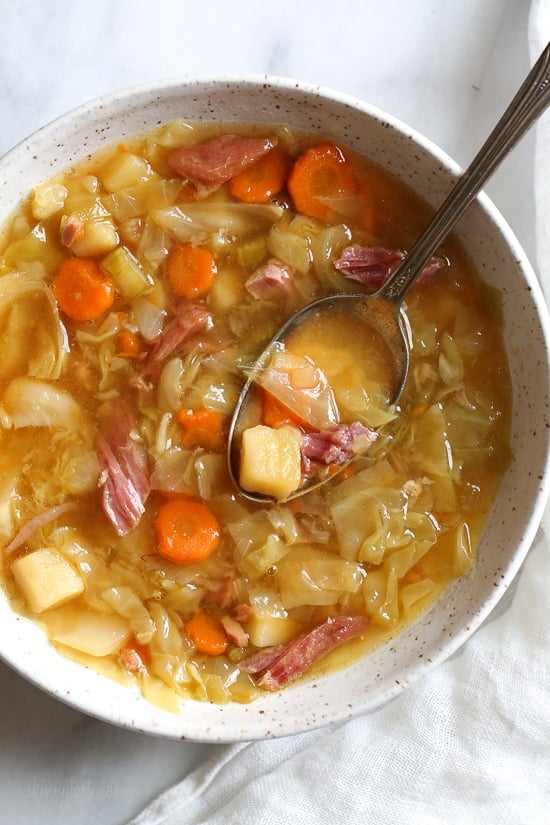 Leftover Ham Bone Soup With Potatoes And Cabbage | Recipe Cloud App