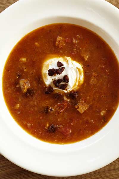 #Portuguese Tomato And Chorizo Soup With A Poached Egg | Recipe Cloud App