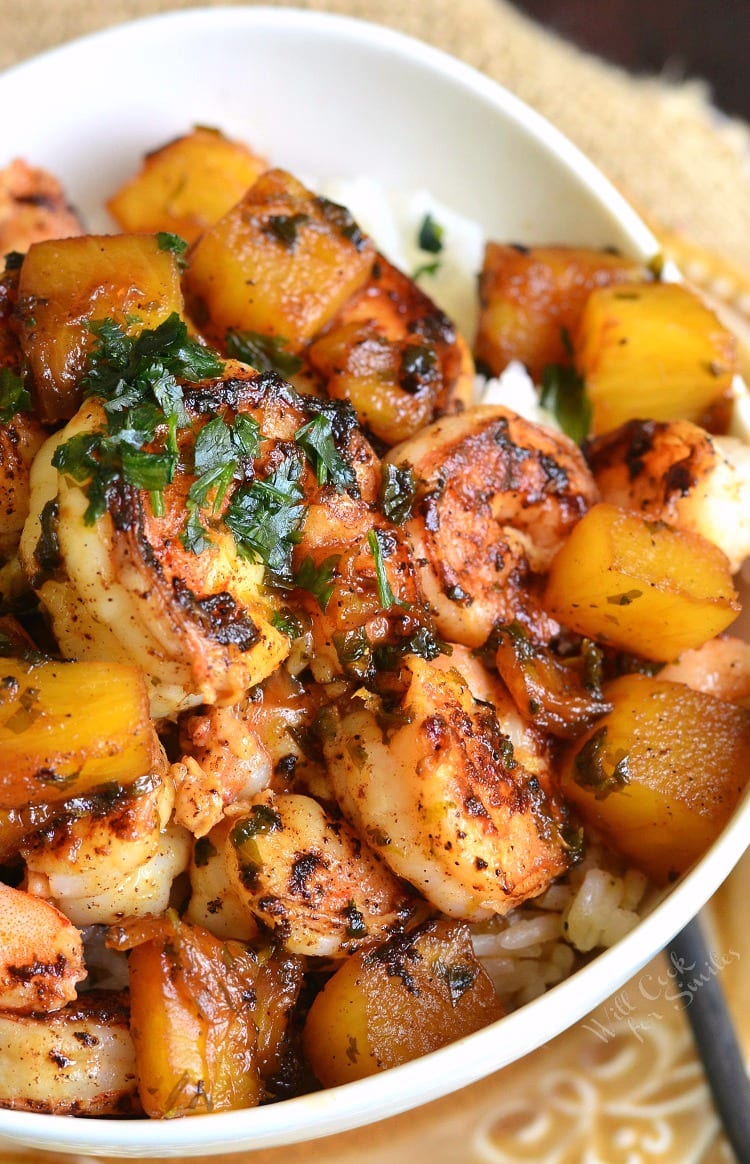 Tropical Shrimp Rice Bowl | Recipe Cloud App