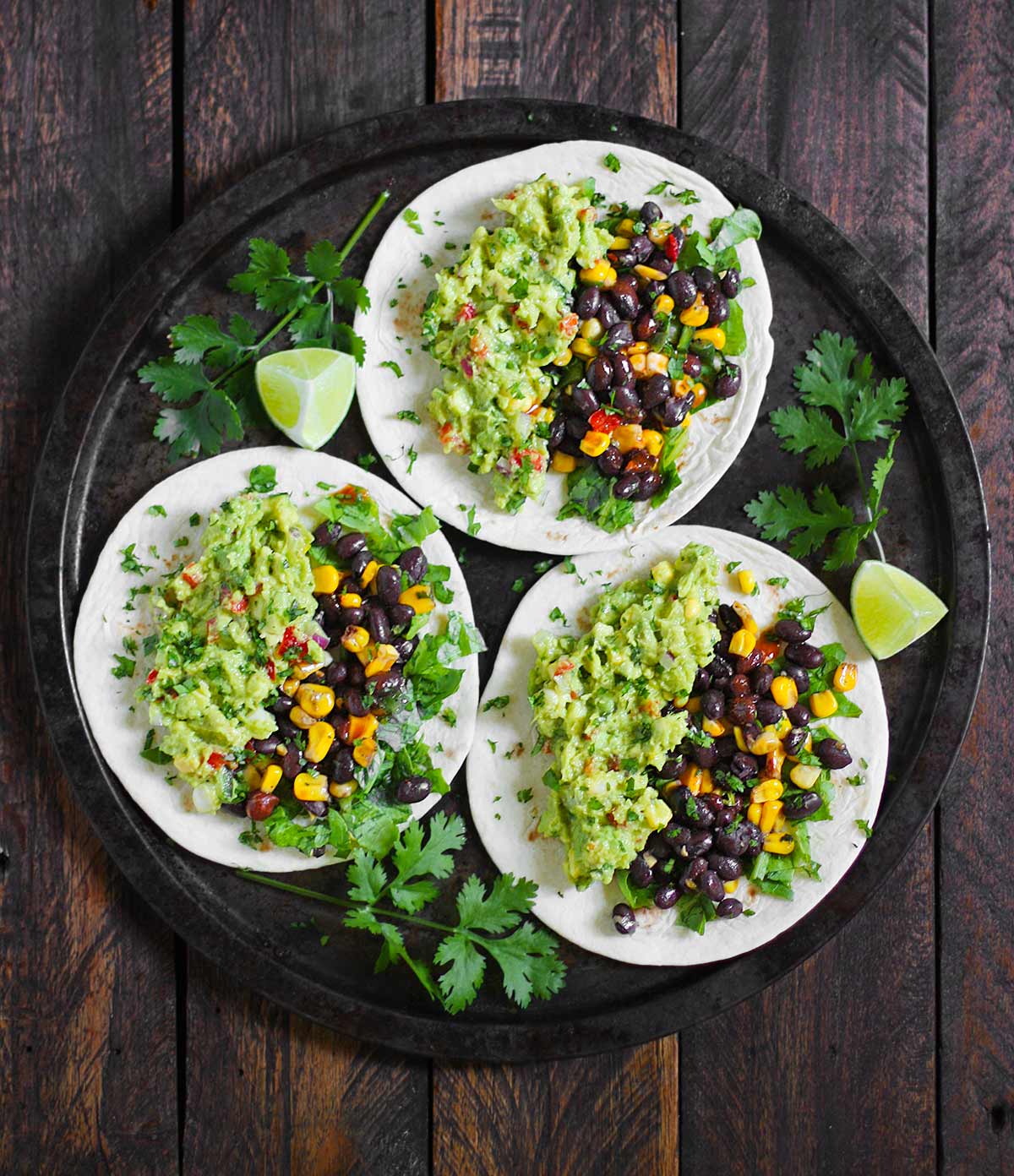 Loaded Vegetarian Guacamole Tacos | Recipe Cloud App