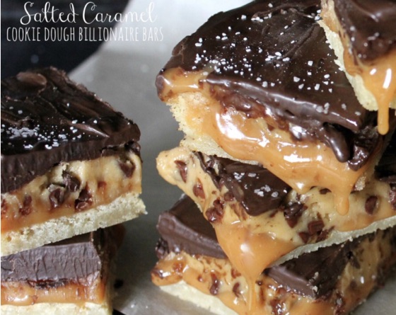 ~Salted Caramel Cookie Dough Billionaire Bars! | Oh Bite It | Recipe Cloud App