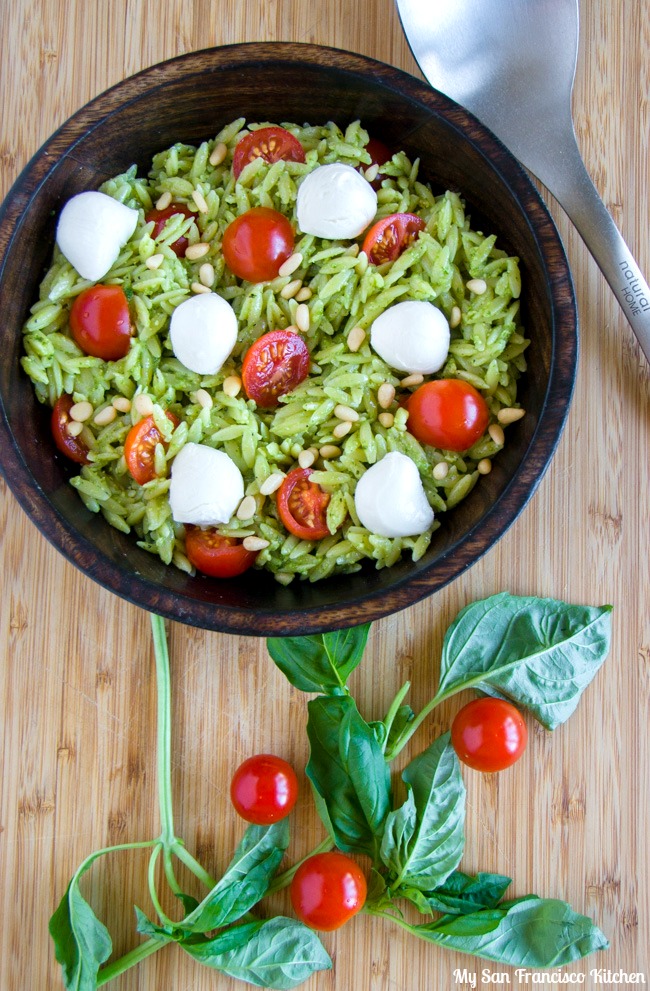 Caprese Orzo Pasta Salad , Pesto| My San Francisco Kitchen | Recipe Cloud App