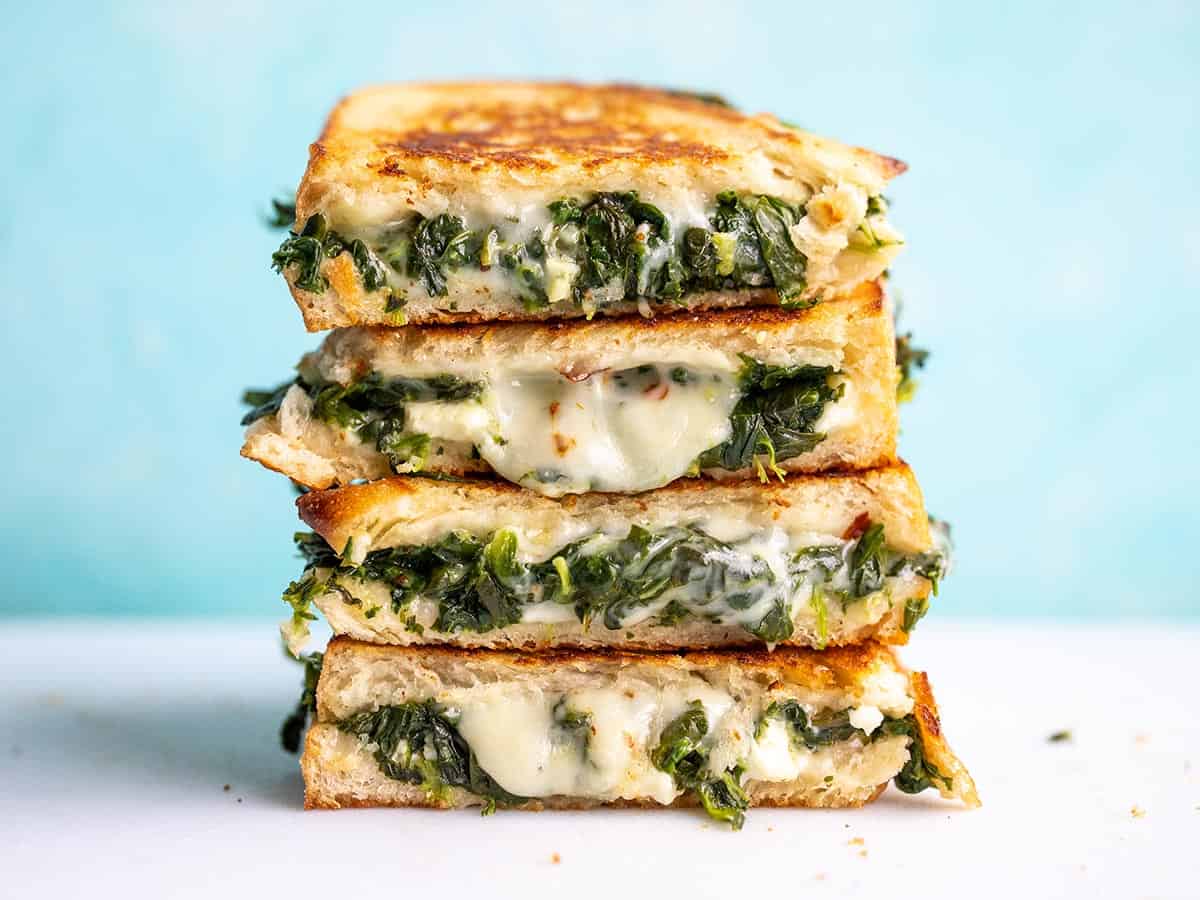 Spinach and Feta Grilled Cheese | Recipe Cloud App