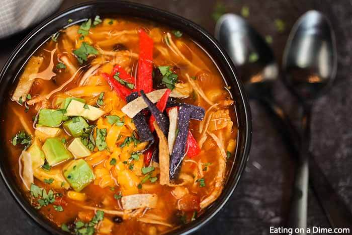 Crockpot Chicken Tortilla Soup Recipe | Recipe Cloud App