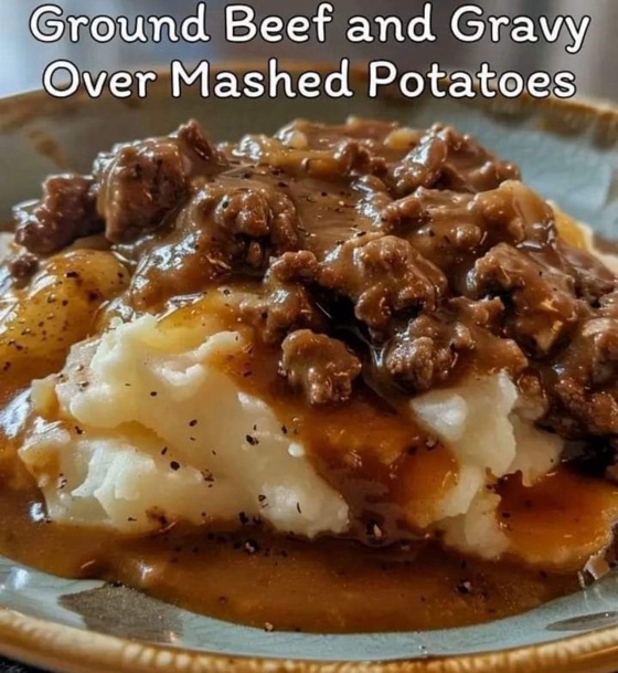 Ground Beef: With Gravy Over Mashed Potatoes | Recipe Cloud App