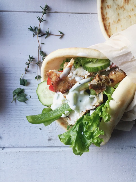 Herb Chicken Wrap & Salad | Recipe Cloud App