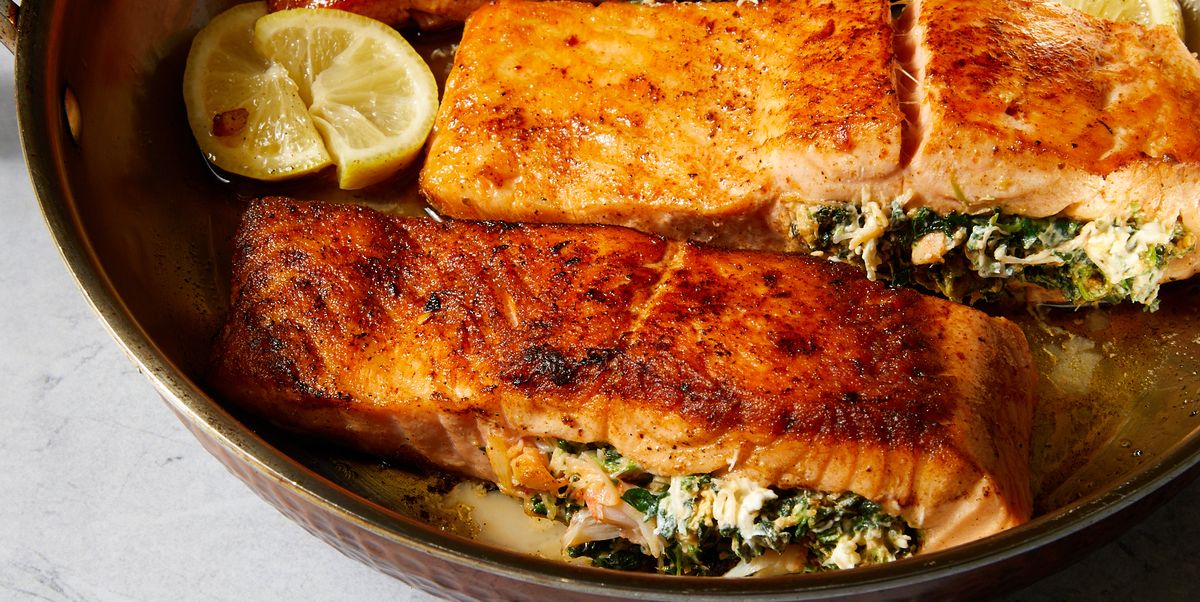 Creamy Cajun Stuffed Salmon | Recipe Cloud App