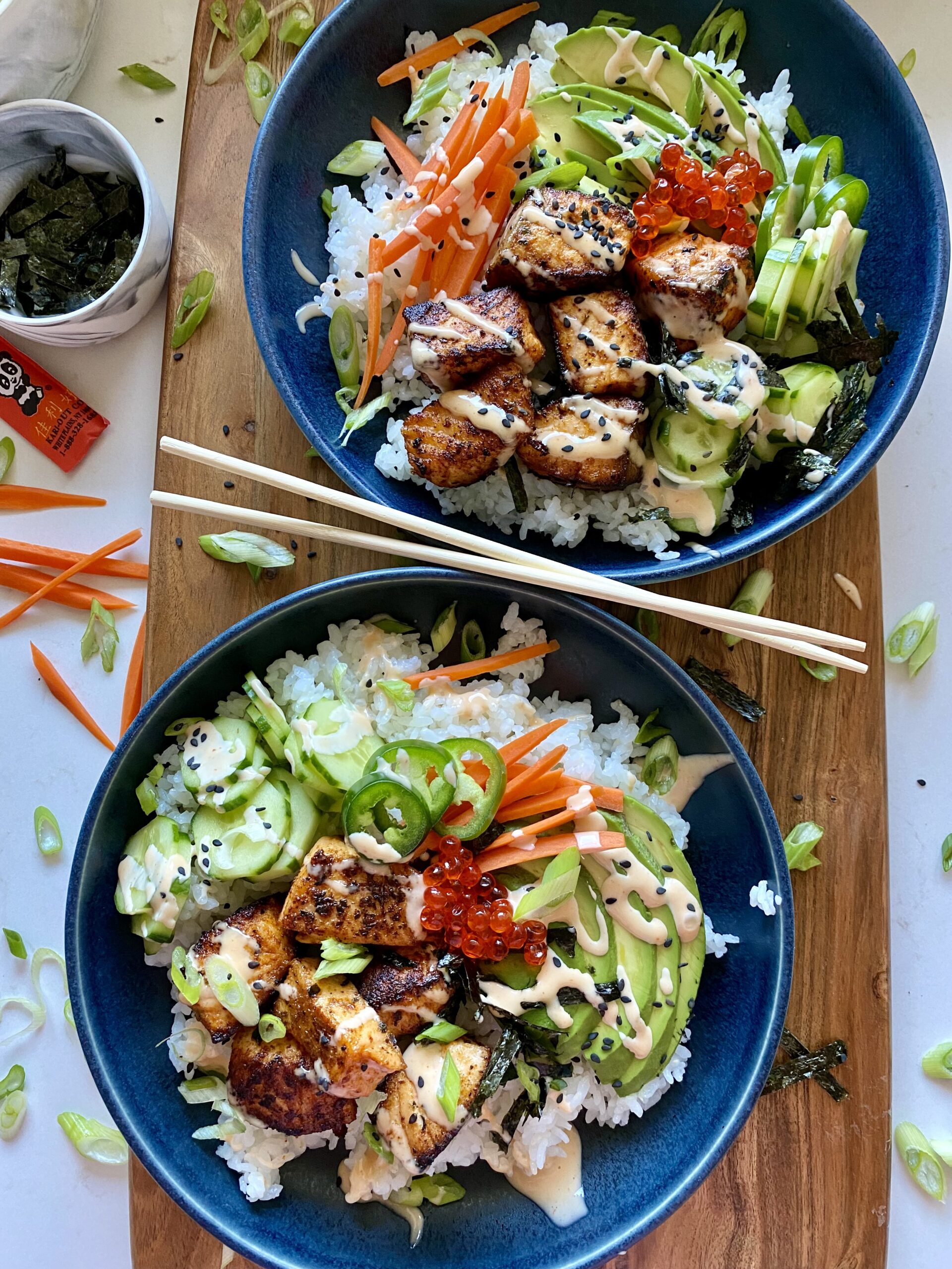 Salmon:Crispy Spicy Salmon Bowls | Recipe Cloud App