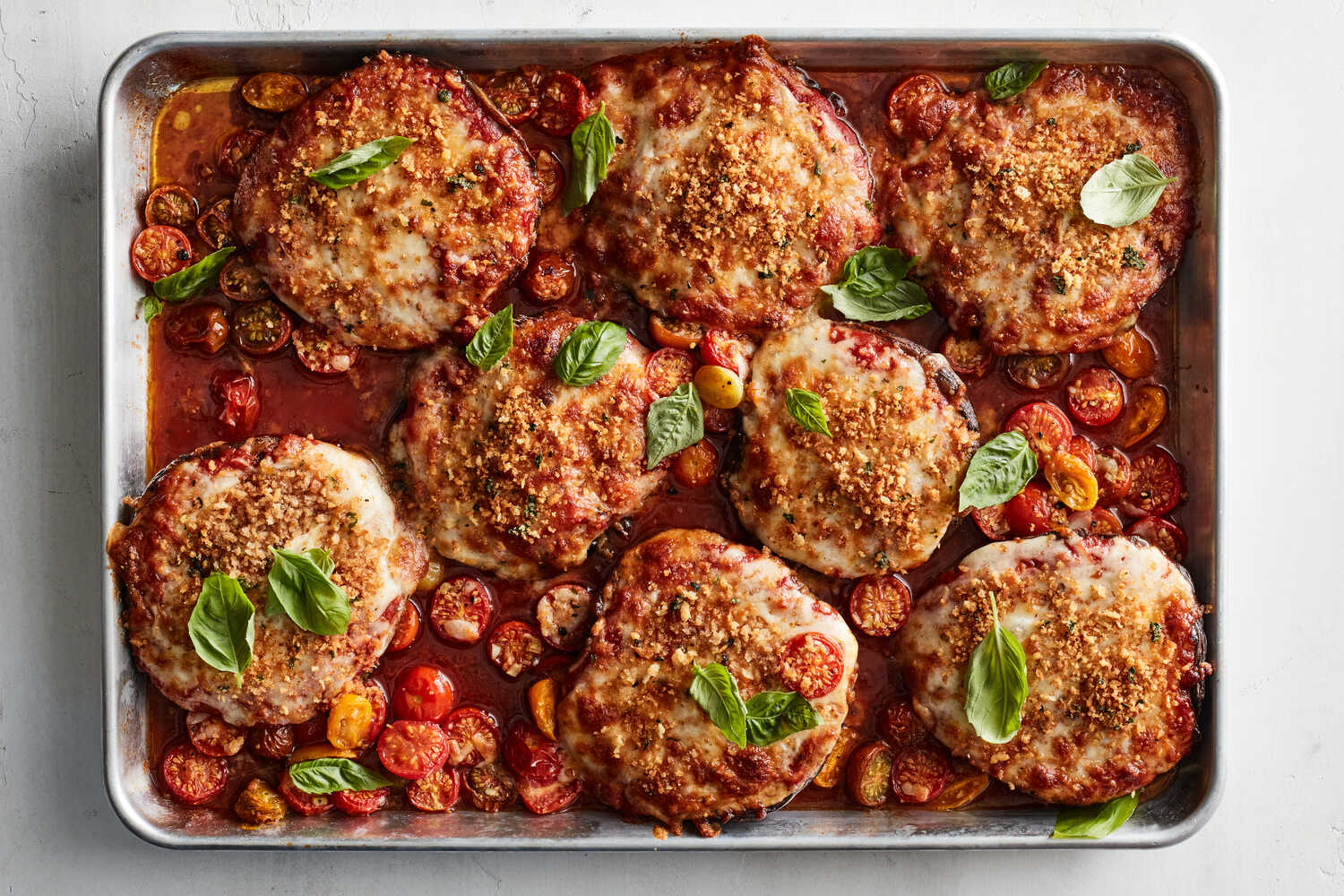 Sheet-Pan Mushroom Parmigiana Recipe | Recipe Cloud App