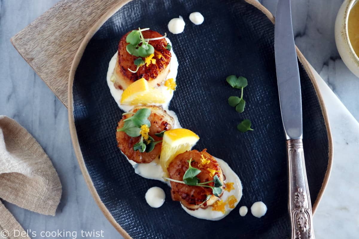 Pan-Seared Scallops with Orange Ginger Sauce | Recipe Cloud App