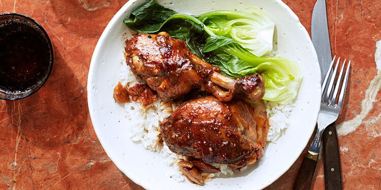 Chicken Thighs: Vinegar-And-Garlic-Braised | Recipe Cloud App
