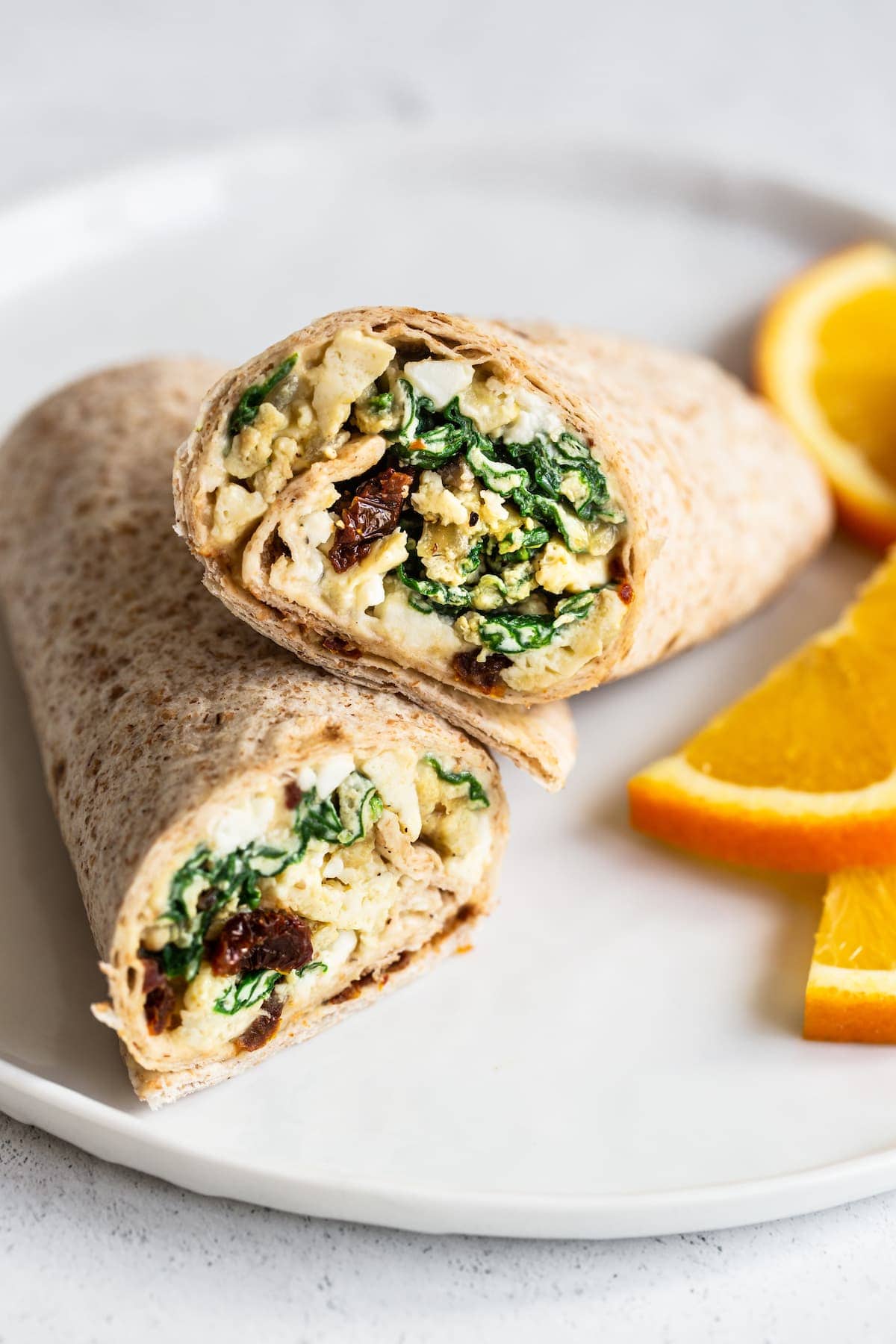 Egg, Spinach And Feta Breakfast Wrap | Recipe Cloud App