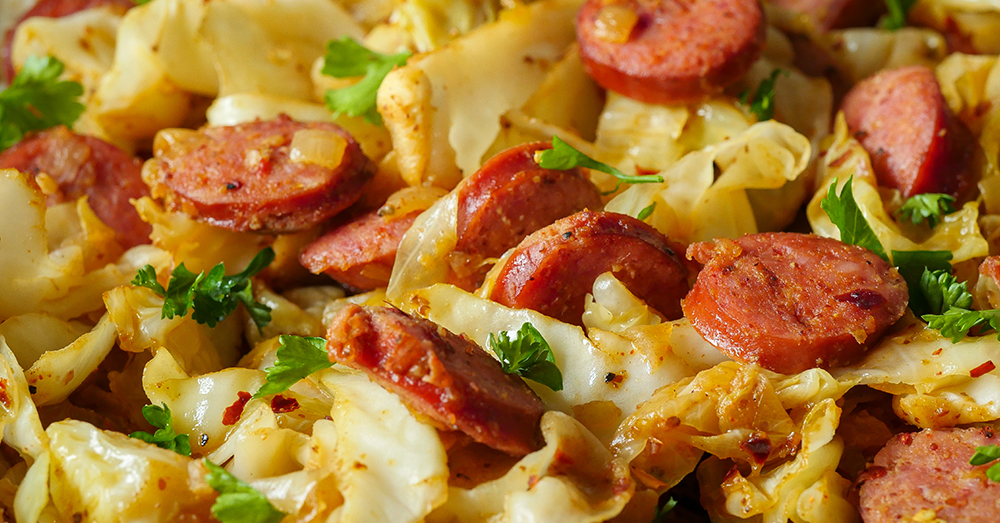 Fried Cabbage And Kielbasa Skillet | Recipe Cloud App