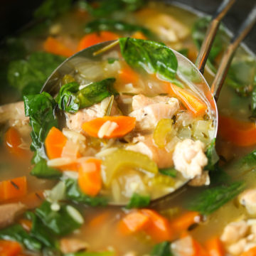 Slow Cooker Lemon Chicken Orzo Soup | Recipe Cloud App