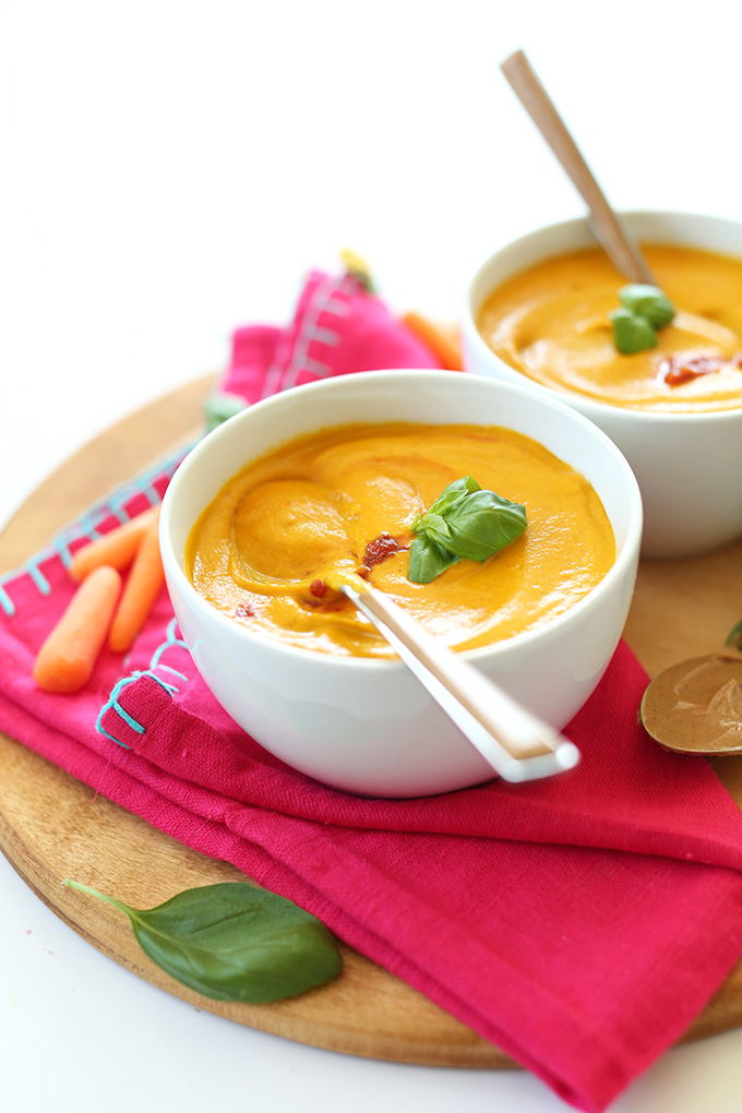 Creamy Thai Carrot Soup with Basil | Recipe Cloud App
