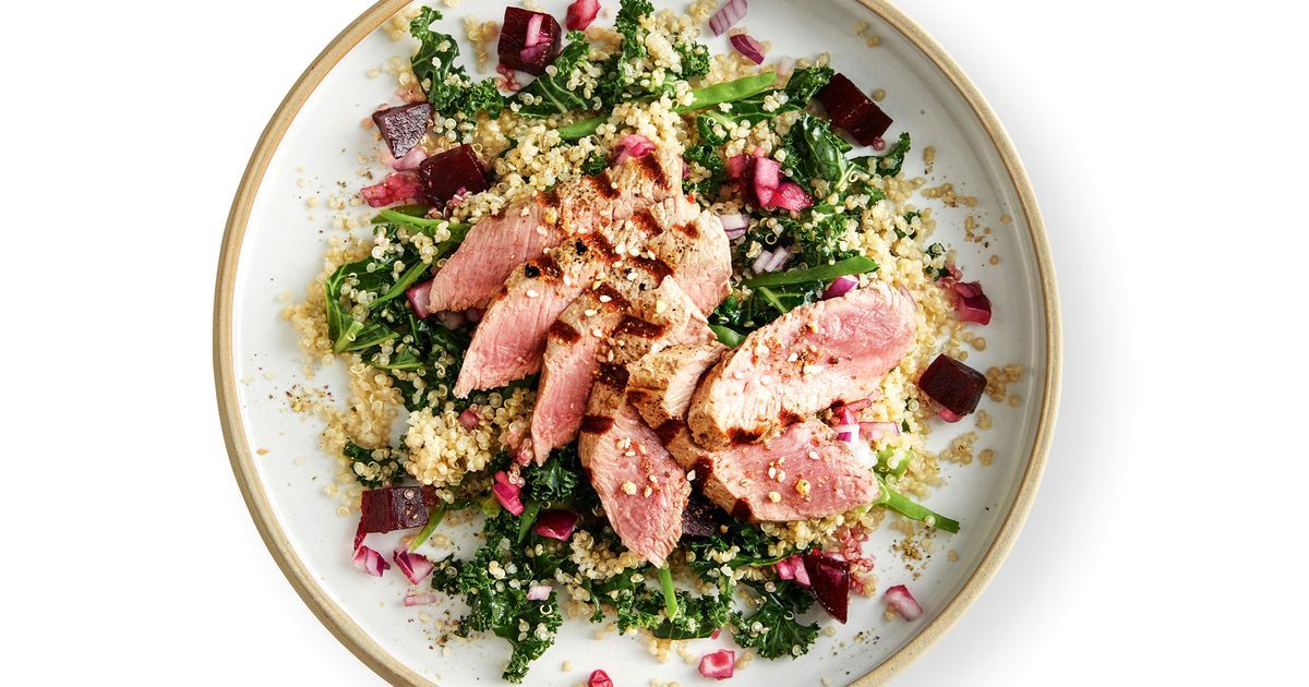 Grilled Lamb, Pickled Beetroot & Quinoa Salad | Recipe Cloud App