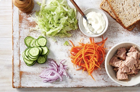 Tuna, Mayo & Cucumber Sandwich | Recipe Cloud App