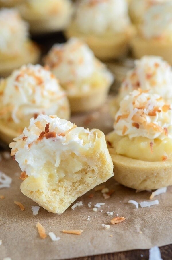 Sweet Coconut Cream Filled Sugar Cookie Cups With Shredded Coconut | Recipe Cloud App