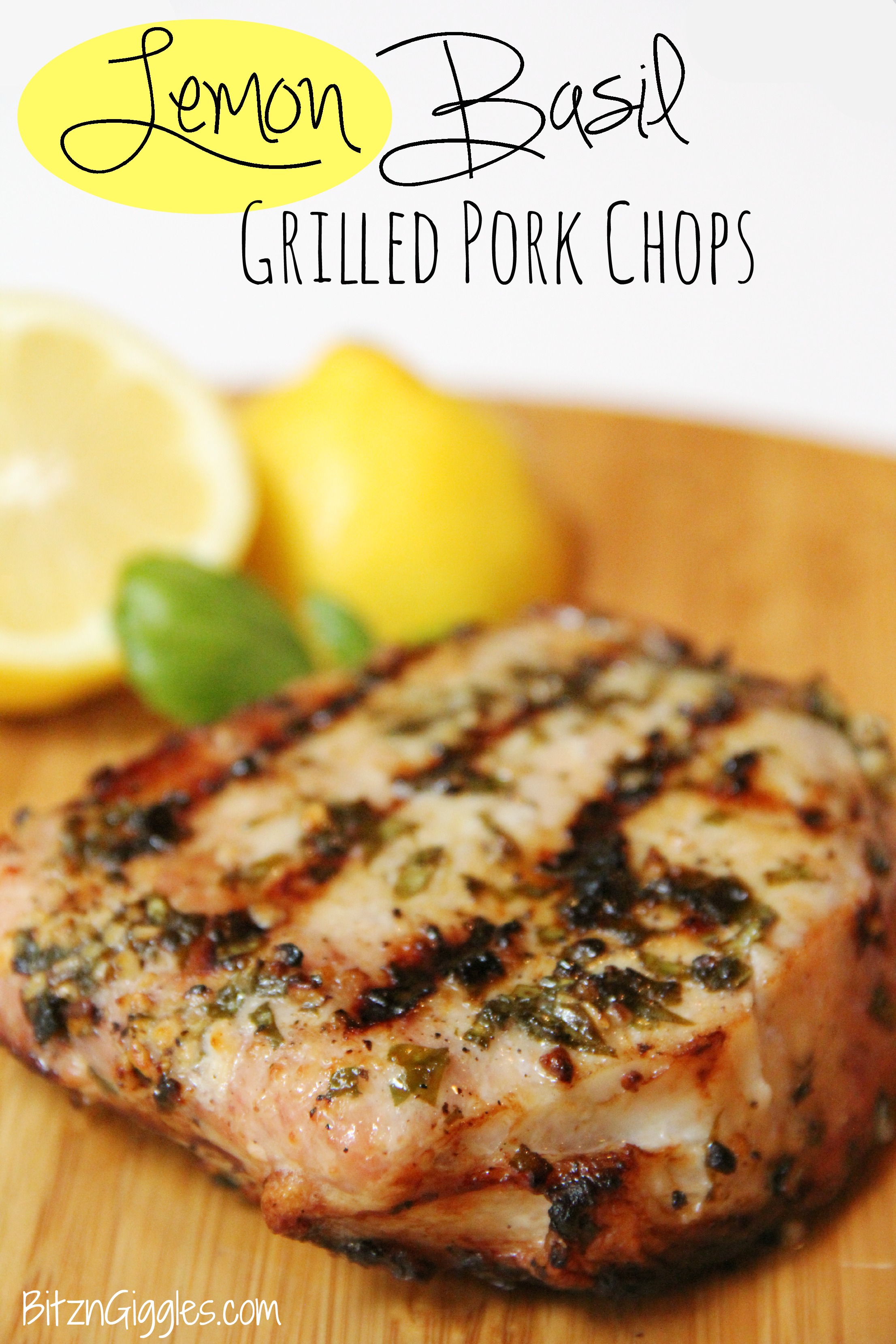 Lemon Basil Grilled Pork Chops | Recipe Cloud App