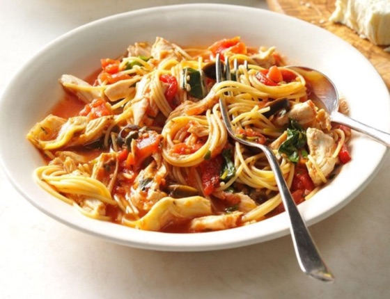 Grecian Pasta & Chicken Skillet | Recipe Cloud App