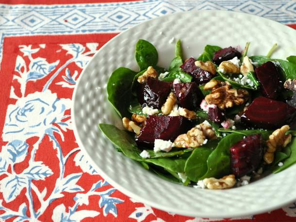 Spinach Salad With Beets And Walnuts Recipe | Recipe Cloud App