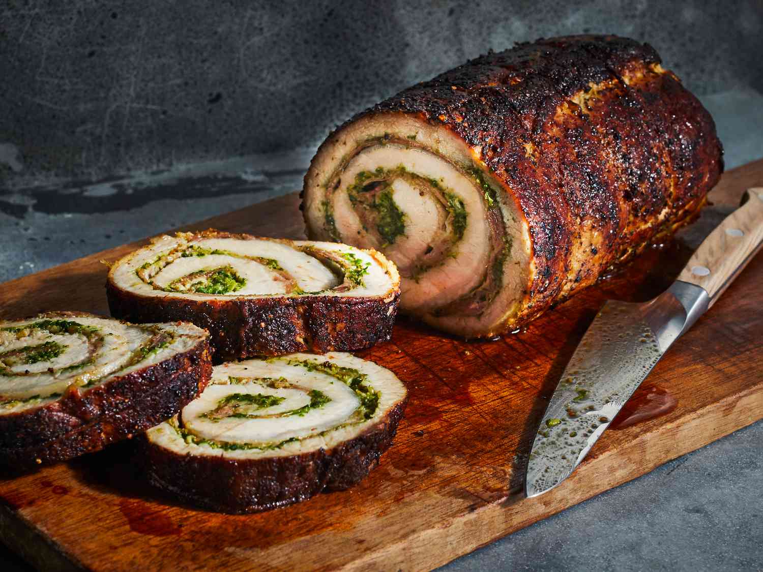 Pork Loin Stuffed With Pesto And Prosciutto | Recipe Cloud App
