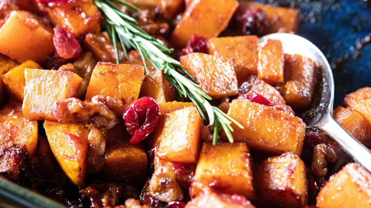 Roasted Butternut Squash with Cranberries | Recipe Cloud App
