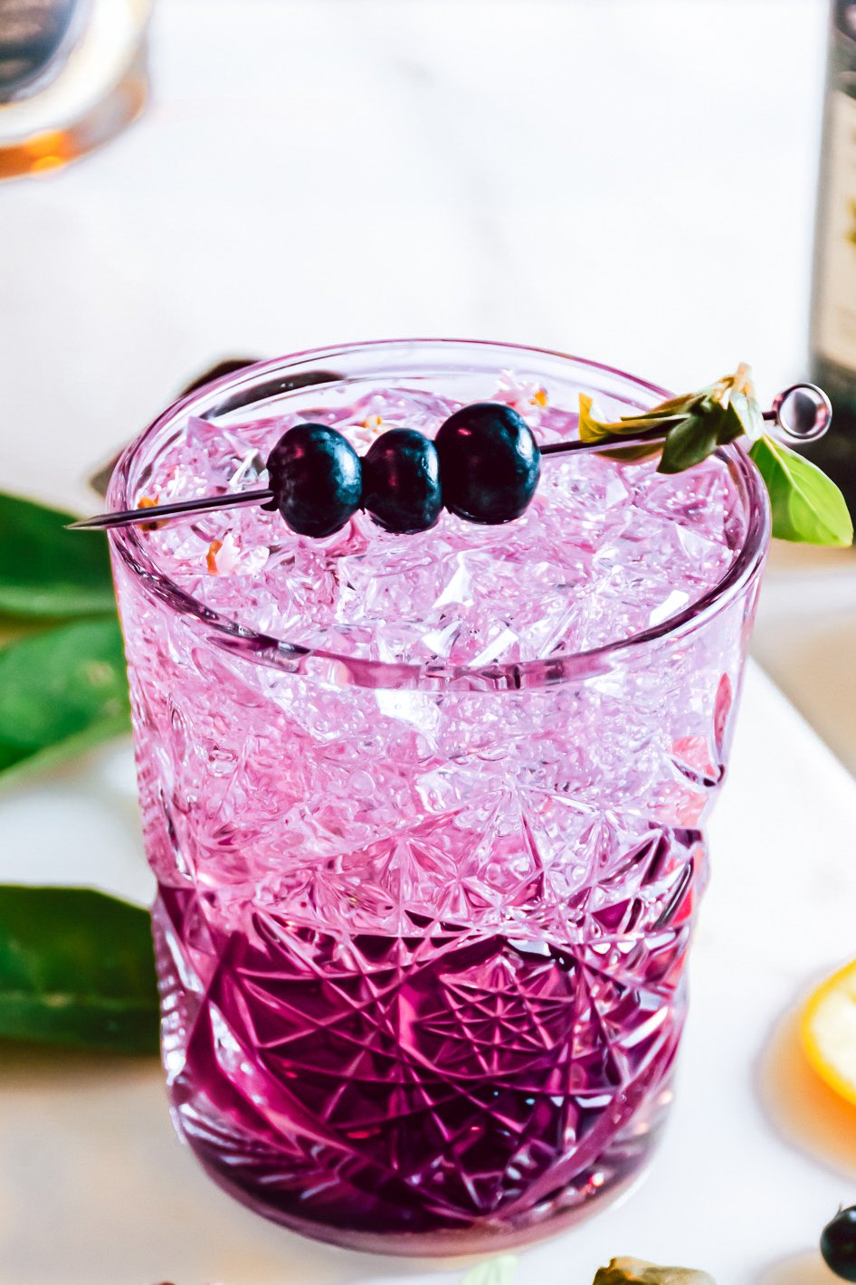 Whiskey: Basil Blueberry Whiskey Smash | Recipe Cloud App