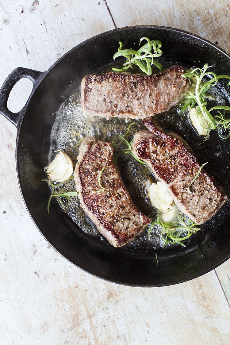 Garlic Rosemary Buttered Steak (How to Cook Steaks) - Ginger with Spice | Recipe Cloud App