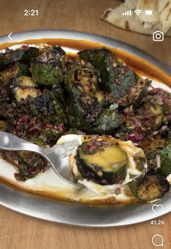Grilled Zucchini With Yogurt And Chili Butter | Recipe Cloud App