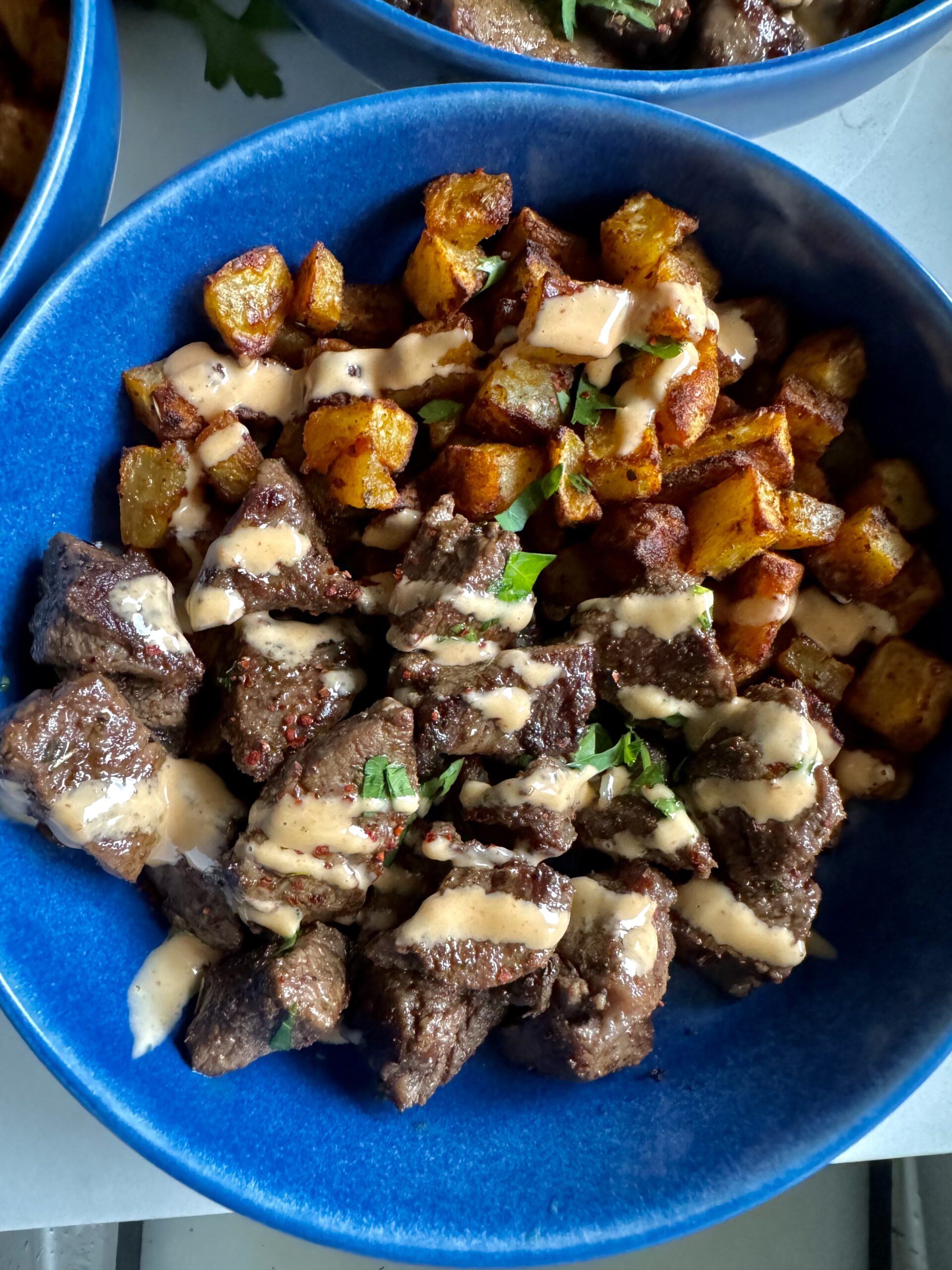 Sirloin Steak: Garlic Butter Steak And Potato Bites - Hungry Happens | Recipe Cloud App