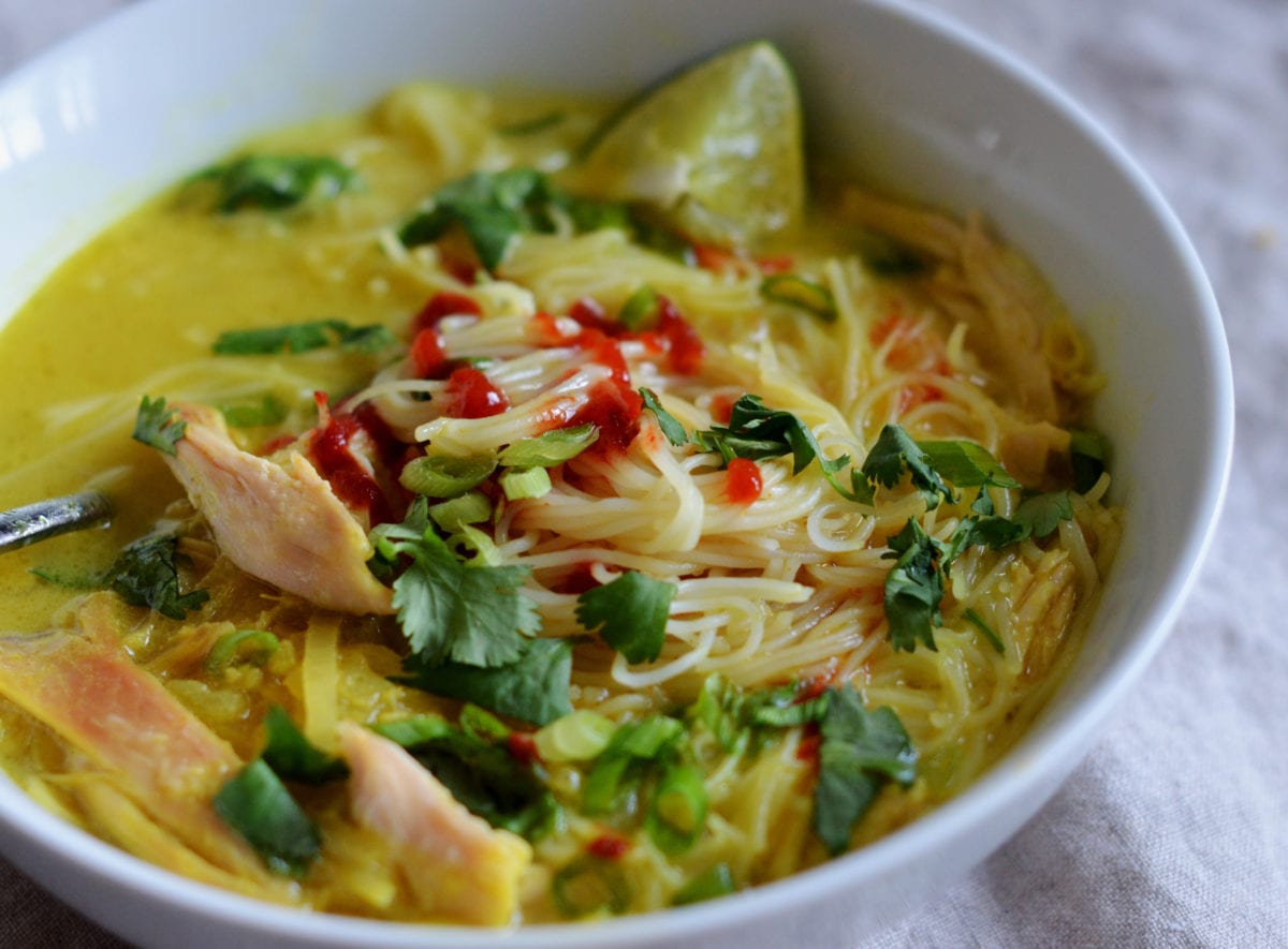 Thai-Inspired Chicken & Rice Noodle Soup - Once Upon a Chef | Recipe Cloud App