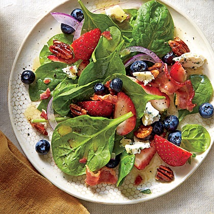 Spinach Salad with Honey Dressing and Honeyed Pecans | Recipe Cloud App