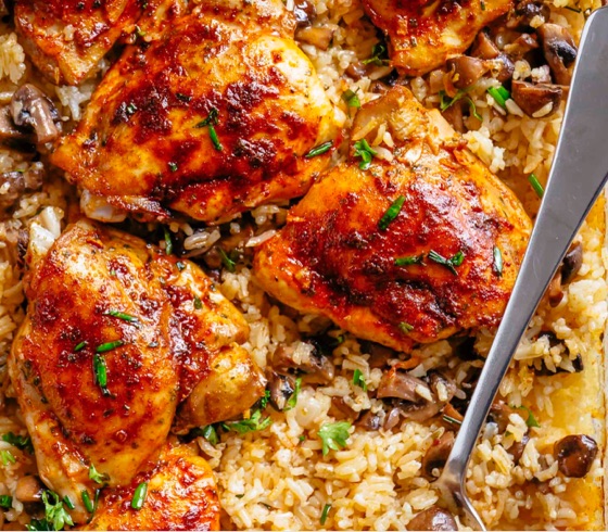 Italian Baked Chicken with Herb Rice | Recipe Cloud App