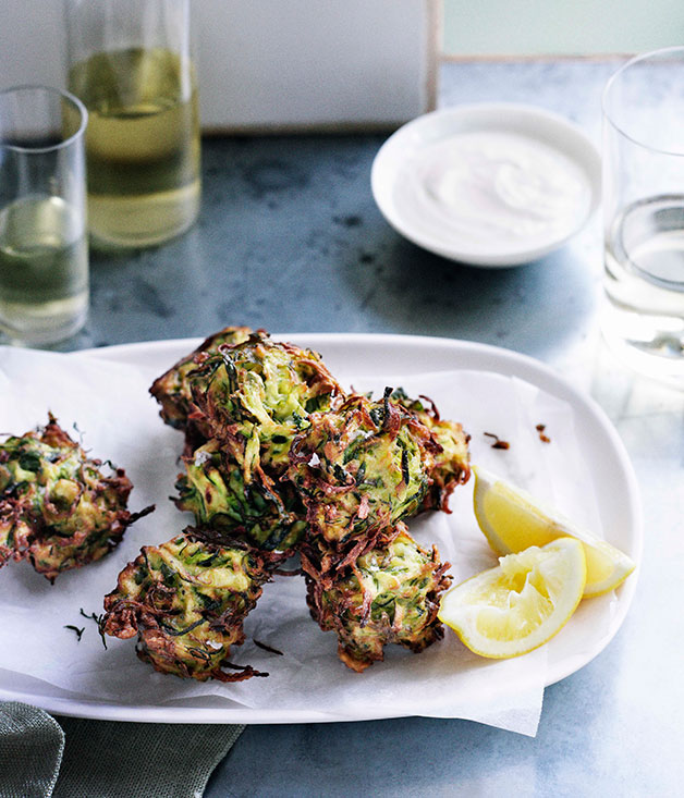Zucchini and dill fritters with whipped feta | Recipe Cloud App