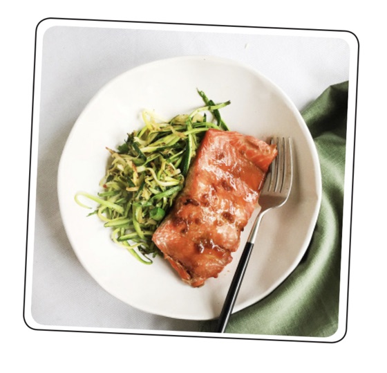 Teriyaki Salmon with Zucchini | Recipe Cloud App